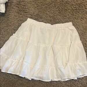 Princess Polly Cream Flowy Mini Skirt
